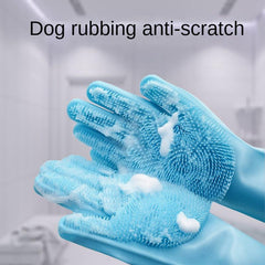 Dog Bath Gloves Pet Hair Removal Gloves for Grooming