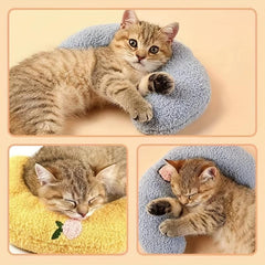 Soft Cat Pillow Pet Plush Bed Ultra Fluffy Calming Toy Cuddler