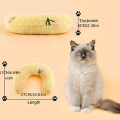Soft Cat Pillow Pet Plush Bed Ultra Fluffy Calming Toy Cuddler