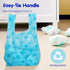 100pcs Durable 1.5 Silk Dog Poop Bags Leak Proof Pet Waste Disposal