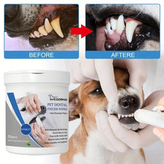 50pcs Pet Oral Health Silicone Fingertip Toothbrush for Dogs and Cats