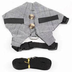 Rabbit Harness And Leash Set Bunny Vest With Button Decor Small Animal