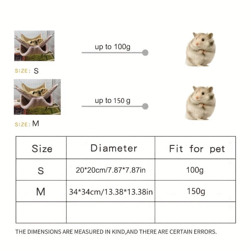 Hammock for Small Pets - Ideal for Hamsters, Rats, Chinchillas