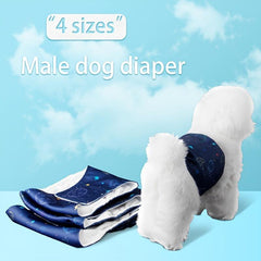 Reusable Washable Dog Diaper - Leak Proof Dog Sanitary Pant for Male Dogs