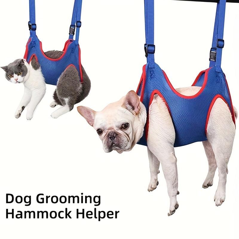 Breathable Grooming Hammock Harness with Nail Clippers for Dogs