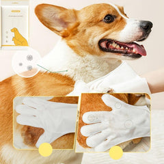 Pet Dog Cleaning Grooming Supplies Set with Dental and Bathing Wipes