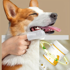 Pet Dog Cleaning Grooming Supplies Set with Dental and Bathing Wipes