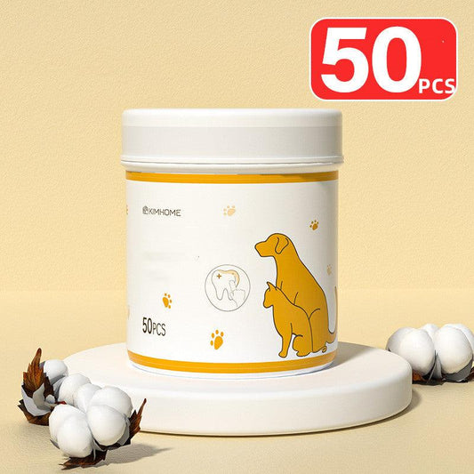 Pet Dog Cleaning Grooming Supplies Set with Dental and Bathing Wipes
