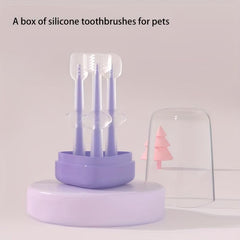 3pcs Silicone Pet Toothbrush Set Soft Dog Toothbrush