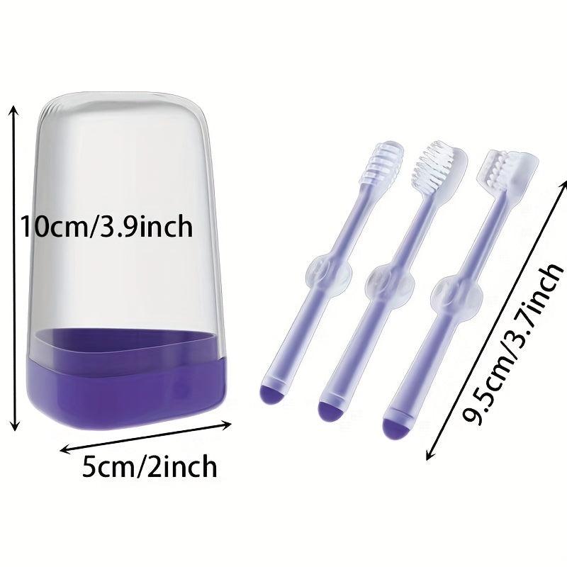 3pcs Silicone Pet Toothbrush Set Soft Dog Toothbrush