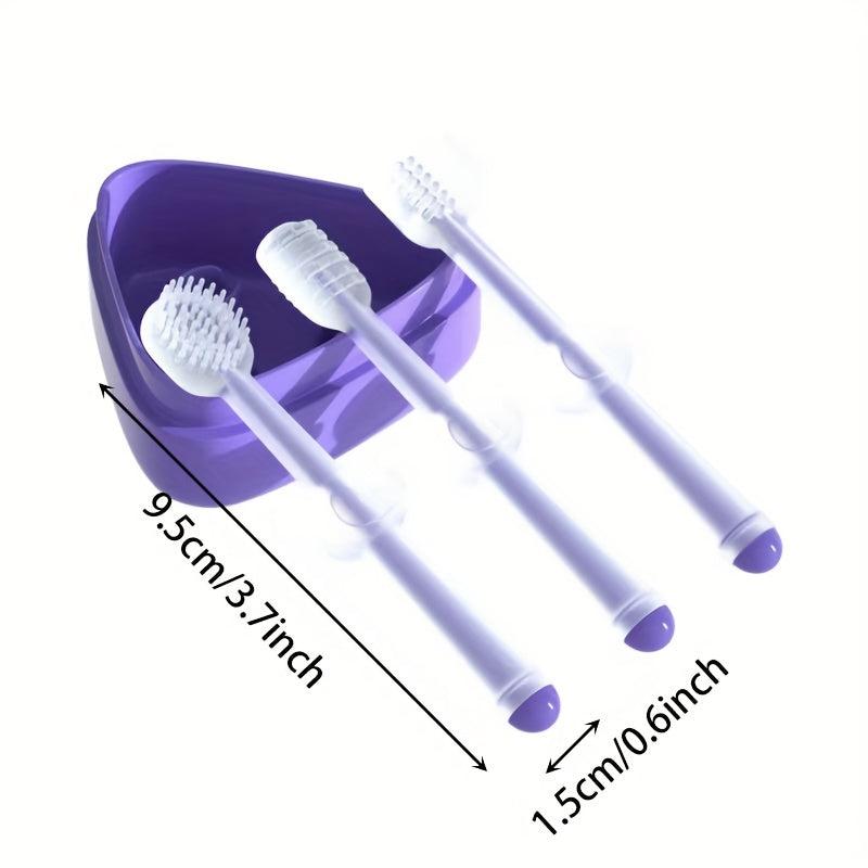 3pcs Silicone Pet Toothbrush Set Soft Dog Toothbrush