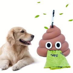 Portable Pet Waste Bag Dispenser with Carabiner Clip for Outdoor Walking