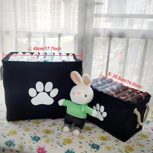 Collapsible Polyester Organizing Basket Large Storage Bin For Pet Toy