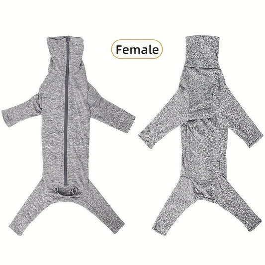 Soft Dog Jumpsuit High Collar Zipper