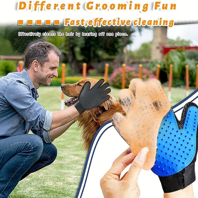 Pet Massage Gloves For Dog & Cat Dog Hair Removal Mitten Cat Hair Remover Glove