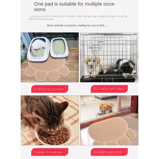 Non Slip Cat Head Cat Litter Mat, Trapping Mat for Indoor Cats