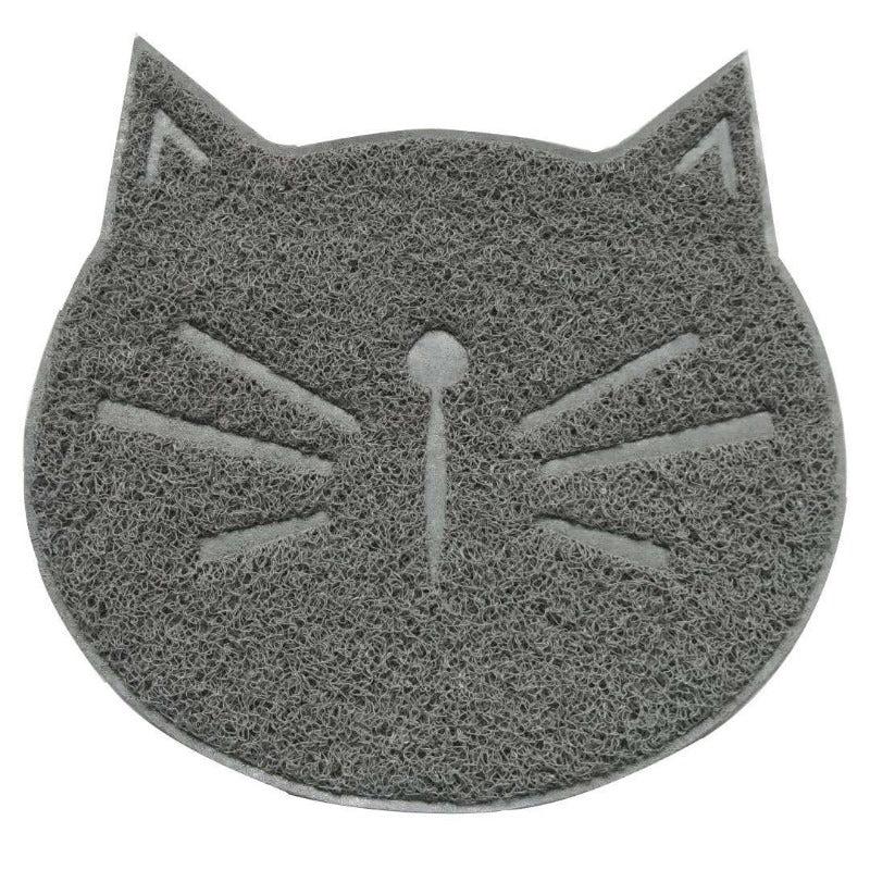 Non Slip Cat Head Cat Litter Mat, Trapping Mat for Indoor Cats