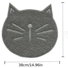 Non Slip Cat Head Cat Litter Mat, Trapping Mat for Indoor Cats
