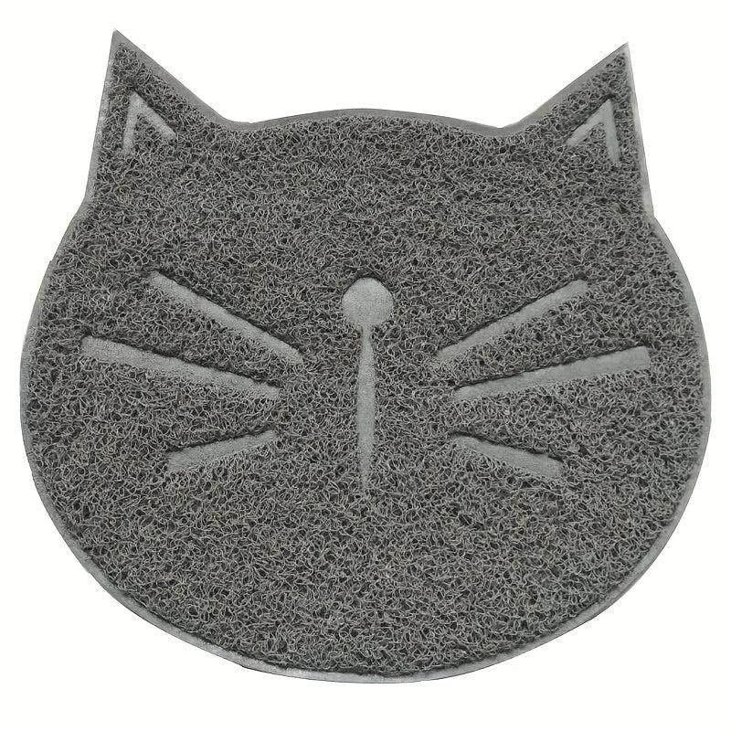 Non Slip Cat Head Cat Litter Mat, Trapping Mat for Indoor Cats