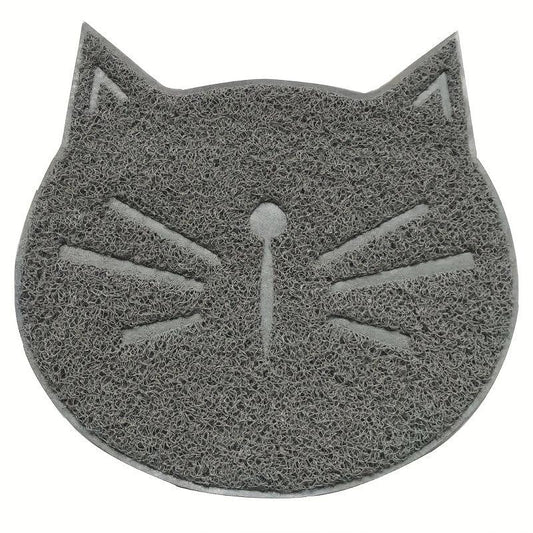 Non Slip Cat Head Cat Litter Mat, Trapping Mat for Indoor Cats