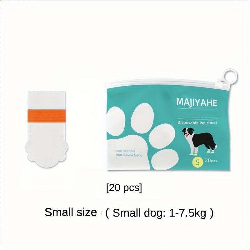 Disposable Pet Dog Paw Cover Shoes 20pcs Per Bag Waterproof Dog Boots