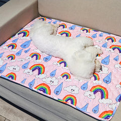 Cartoon Washable Dog Pee Pad Reusable Dog Toilet Mat