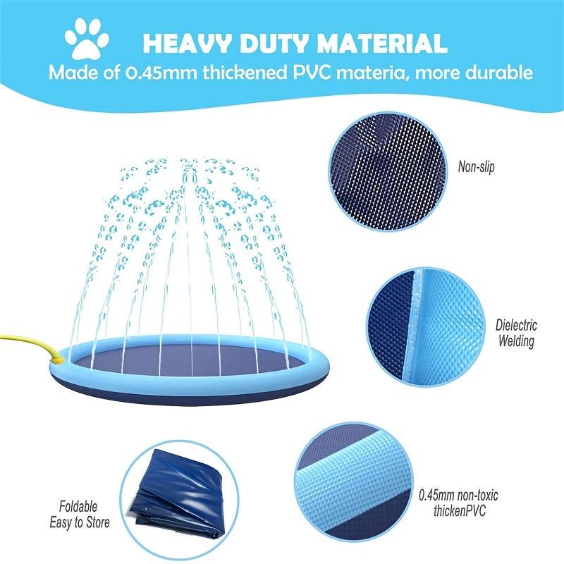 Inflatable Pet Sprinkler Pad Dog Swimming Pool Water Spray Mat