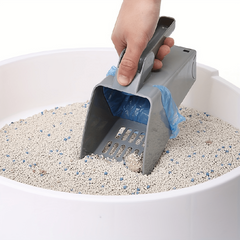 Multifunctional Cat Litter Shovel w/ Holder & Sifter, Pet Cleaning Supplies