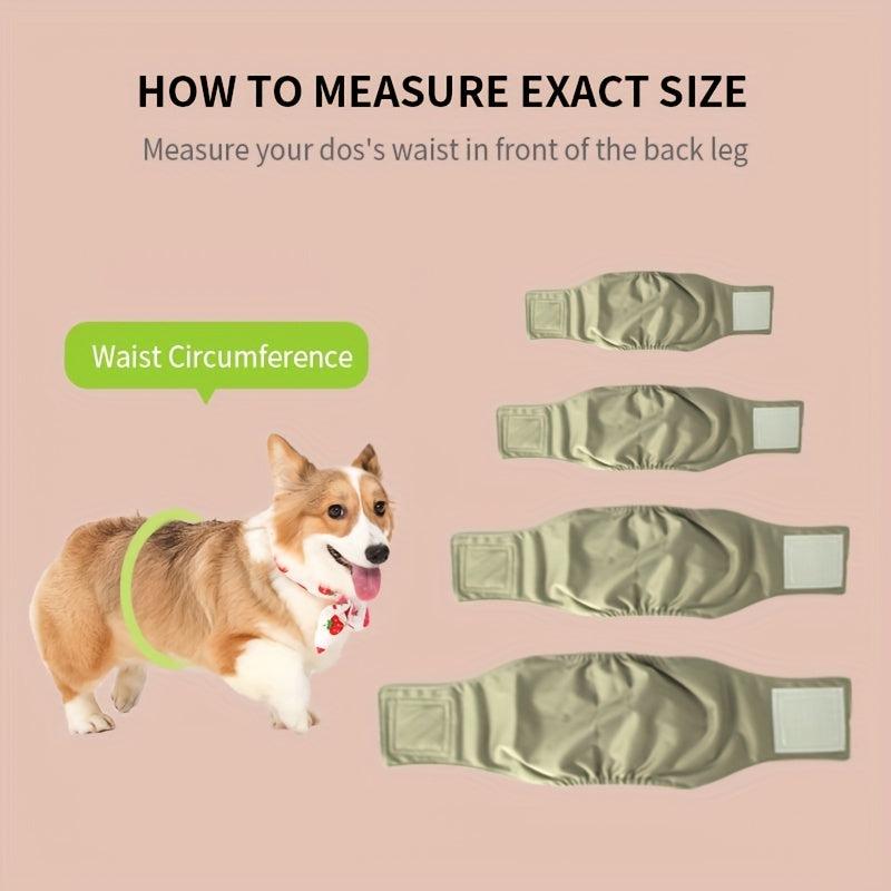 Male Dog Diaper Wrap Reusable High Absorbent Puppy Belly Band Dog Pee Pant