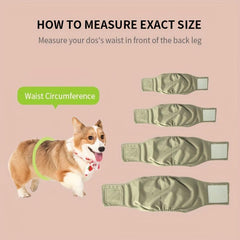 Male Dog Diaper Wrap Reusable High Absorbent Puppy Belly Band Dog Pee Pant