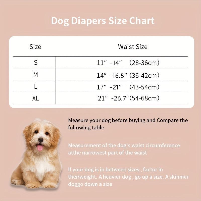 Male Dog Diaper Wrap Reusable High Absorbent Puppy Belly Band Dog Pee Pant