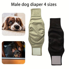 Male Dog Diaper Wrap Reusable High Absorbent Puppy Belly Band Dog Pee Pant