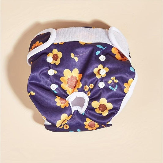 Floral Pattern Dog Diaper Washable Pet Physiological Pant