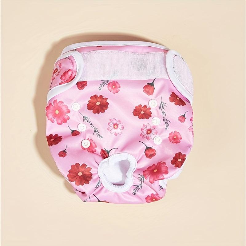 Floral Pattern Dog Diaper Washable Pet Physiological Pant