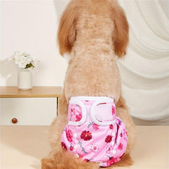 Floral Pattern Dog Diaper Washable Pet Physiological Pant