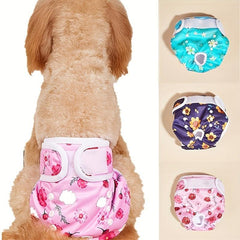 Floral Pattern Dog Diaper Washable Pet Physiological Pant
