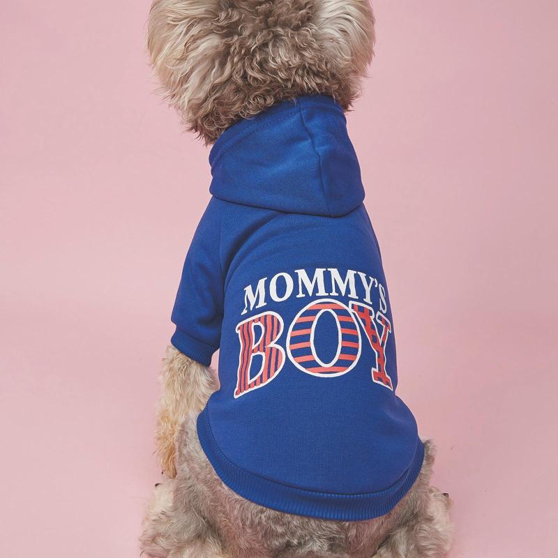Mommy's Boy Pet Hoodie for Small & Medium Dogs Winter Apparel