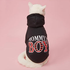 Mommy's Boy Pet Hoodie for Small & Medium Dogs Winter Apparel