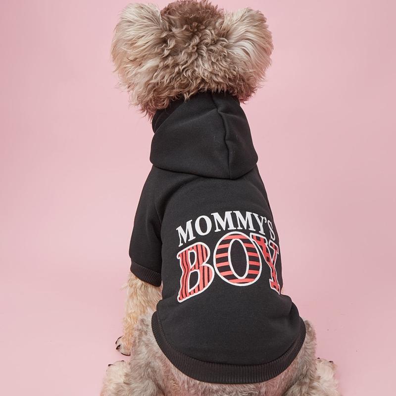 Mommy's Boy Pet Hoodie for Small & Medium Dogs Winter Apparel