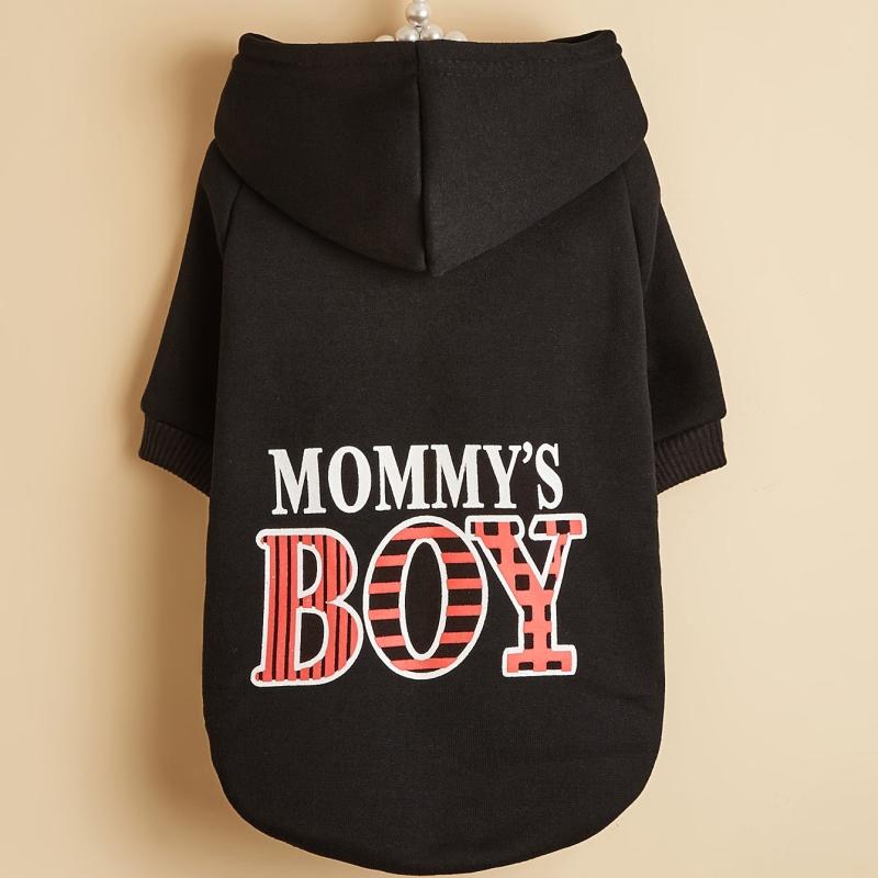 Mommy's Boy Pet Hoodie for Small & Medium Dogs Winter Apparel
