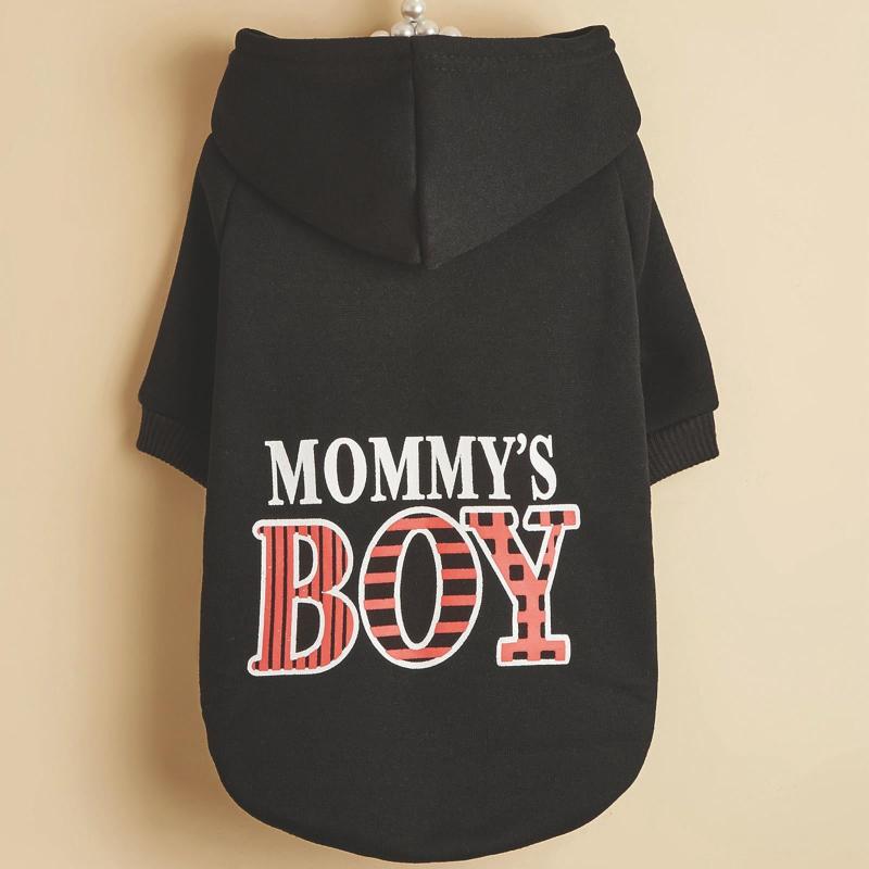 Mommy's Boy Pet Hoodie for Small & Medium Dogs Winter Apparel