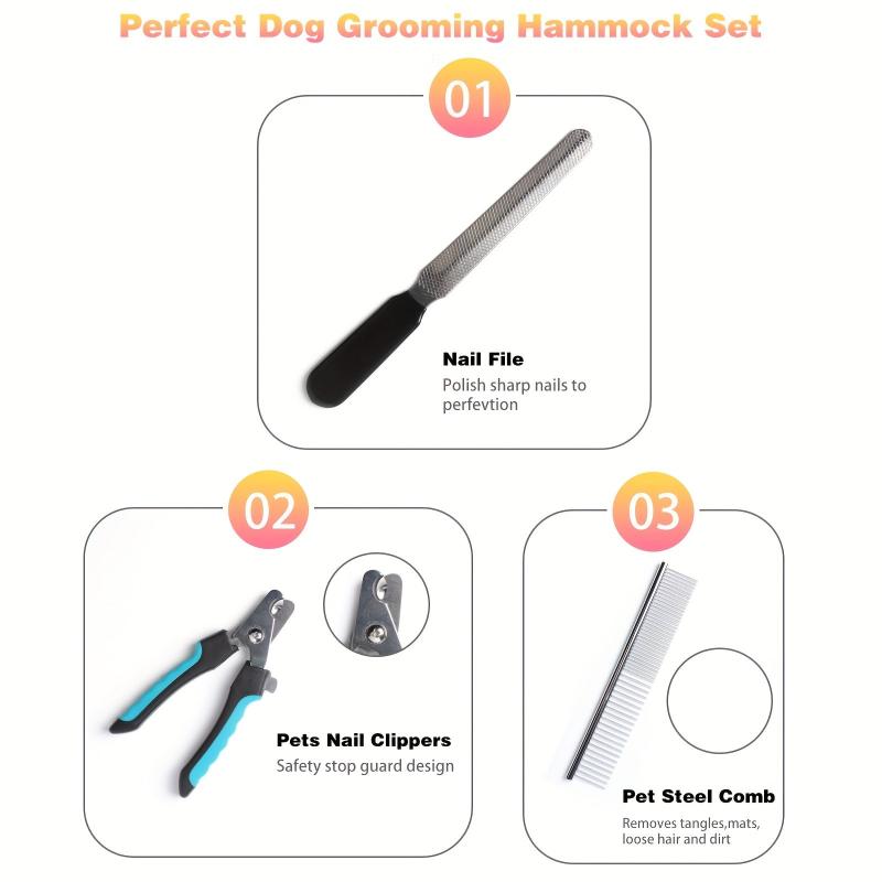 Dog Hair Remover Comb & Nail Clipper Set
