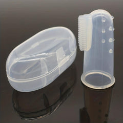Soft Bristle Pet Finger Toothbrush for Dog Teeth Cleaning