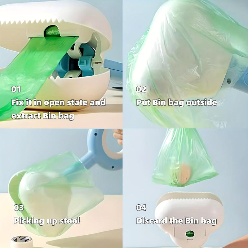 Dog Pooper Scooper with Waste Bag Storage Box