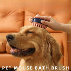 Dog Bath Brush Pet Grooming Bath Brush With Cleaning And Massage Functions