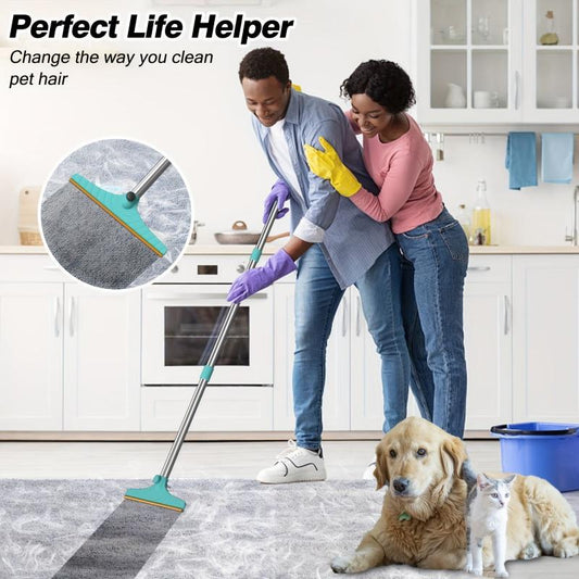 Adjustable Long Handled Pet Hair Remover for Couch Bed Carpet