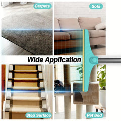 Adjustable Long Handled Pet Hair Remover for Couch Bed Carpet