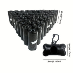 Pet Cleaning Set: 10 Disposable Dog Poop Bags + Waste Bag Dispenser