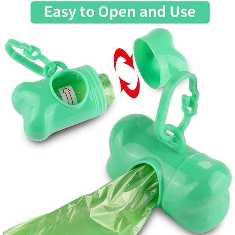 Pet Cleaning Set: 10 Disposable Dog Poop Bags + Waste Bag Dispenser