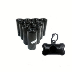 Pet Cleaning Set: 10 Disposable Dog Poop Bags + Waste Bag Dispenser